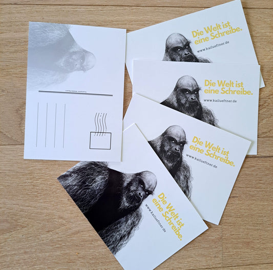 Postkartenset - 5 Stück Gorilla